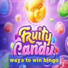 ways to win bingo