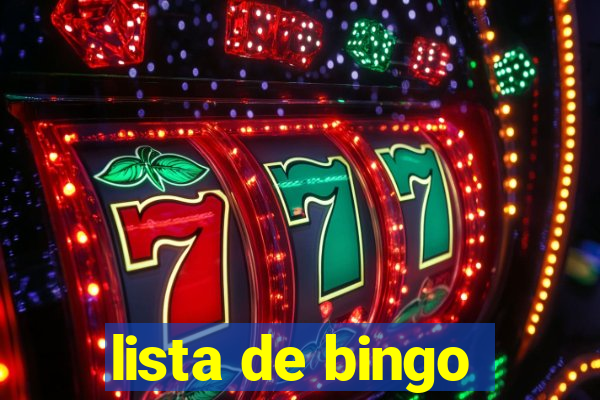 lista de bingo