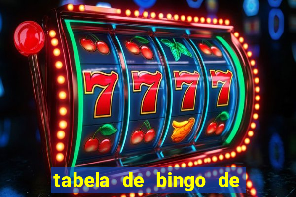 tabela de bingo de 1 a 100