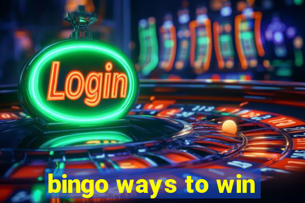 bingo ways to win