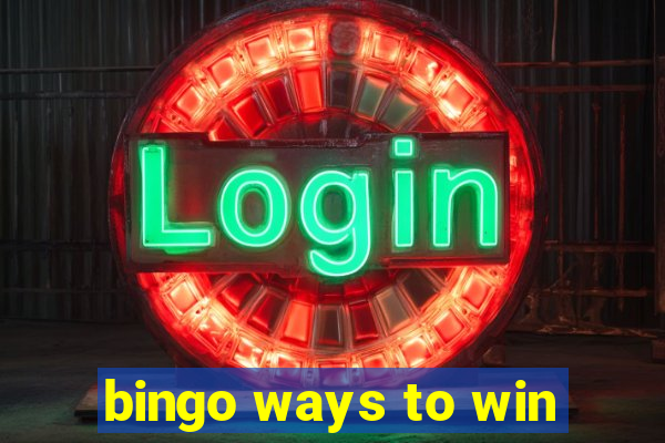 bingo ways to win