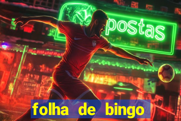 folha de bingo para imprimir