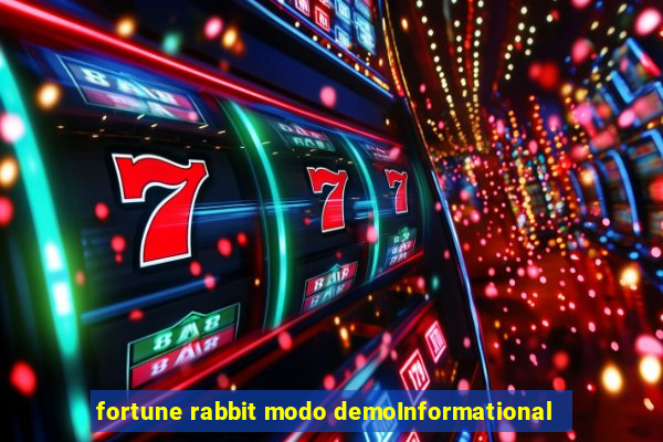 fortune rabbit modo demoInformational