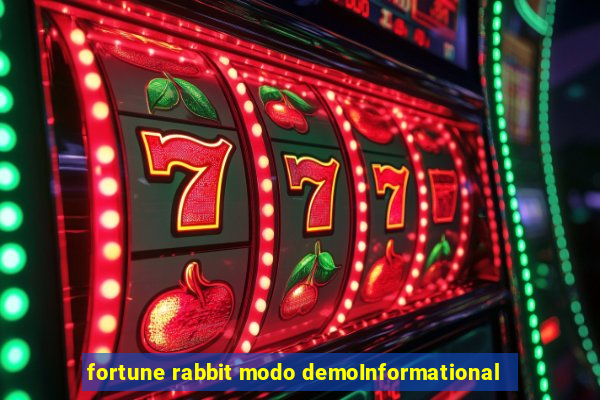 fortune rabbit modo demoInformational