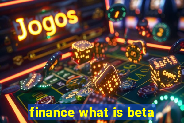 finance what is beta