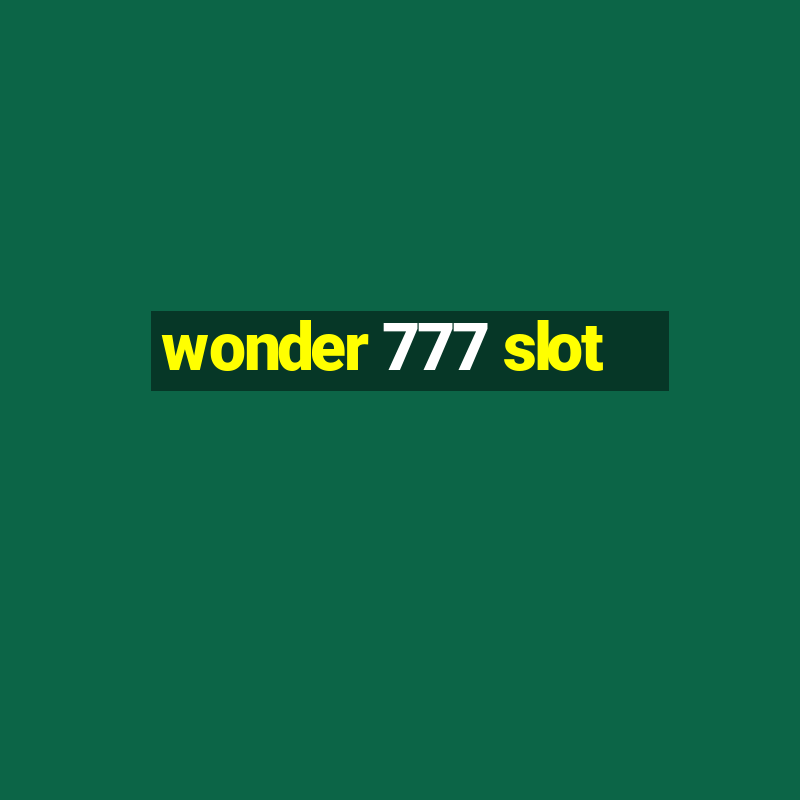 wonder 777 slot