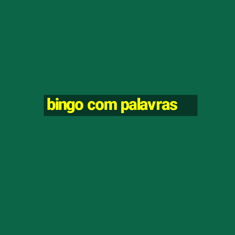 bingo com palavras