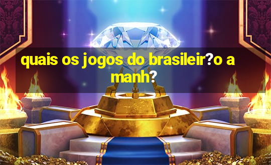 quais os jogos do brasileir?o amanh?