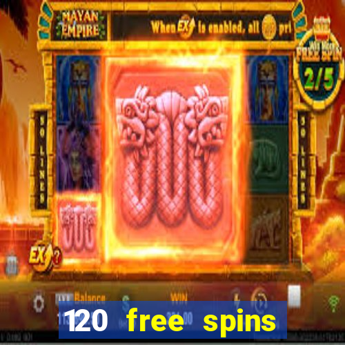 120 free spins online casino promotion