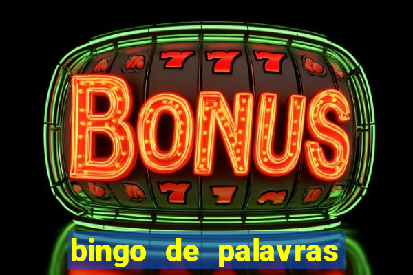 bingo de palavras colorido para imprimir