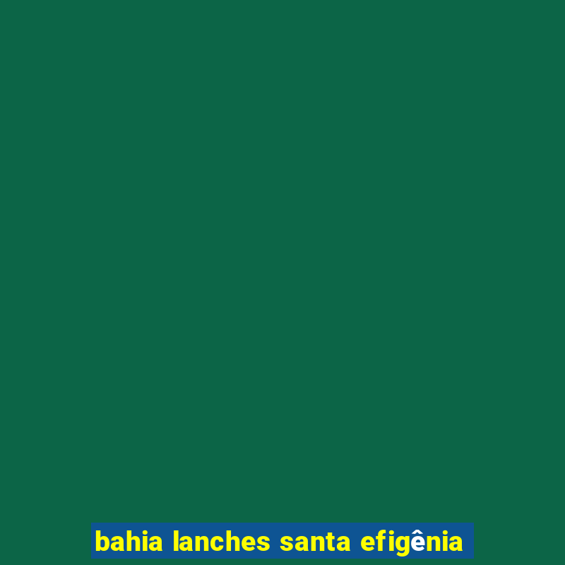 bahia lanches santa efigênia