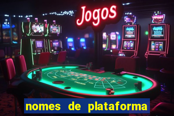 nomes de plataforma de jogos do tigre