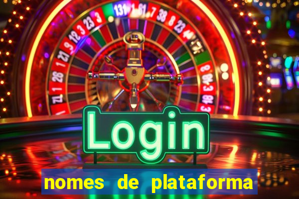 nomes de plataforma de jogos do tigre