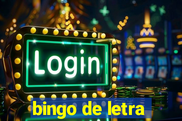 bingo de letra