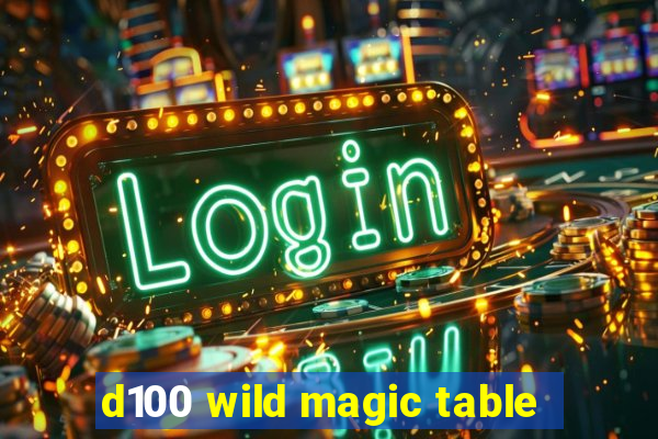 d100 wild magic table