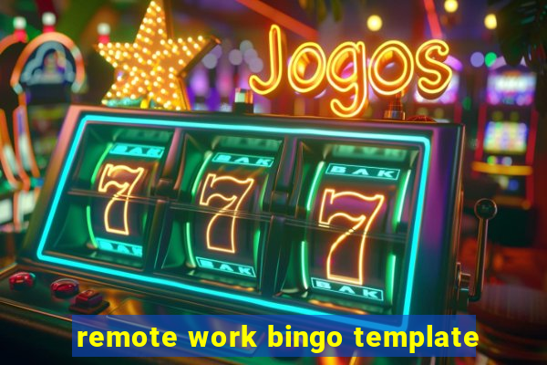 remote work bingo template