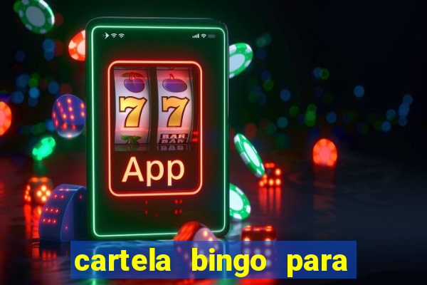 cartela bingo para cha de cozinha imprimir gratis