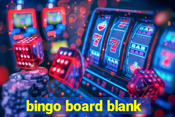 bingo board blank