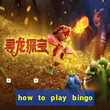 how to play bingo for money