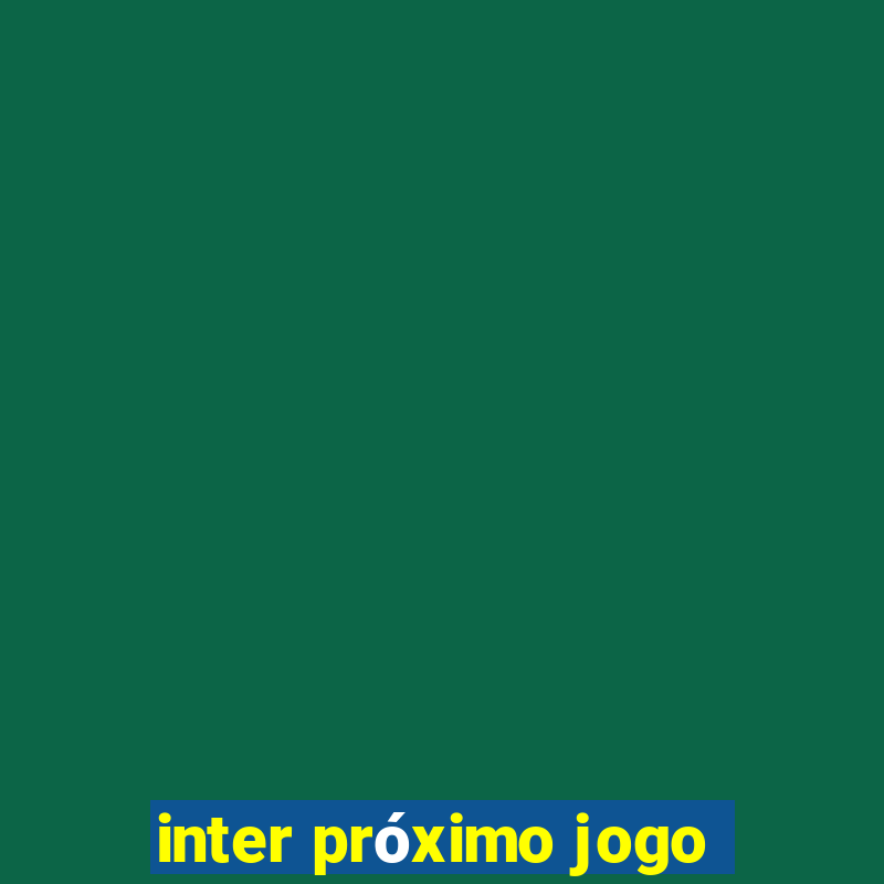 inter próximo jogo