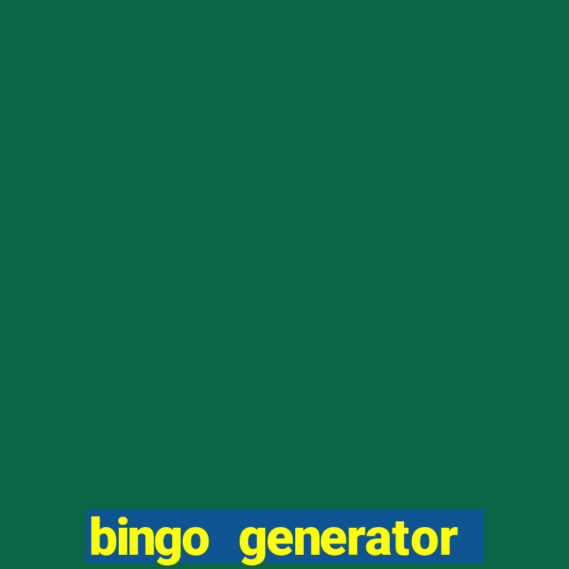 bingo generator with images