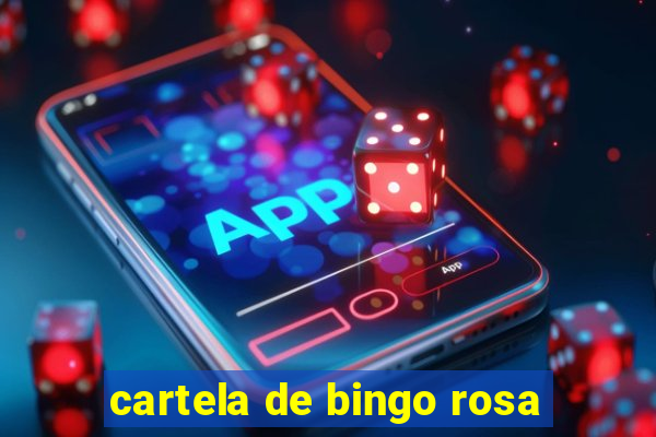 cartela de bingo rosa