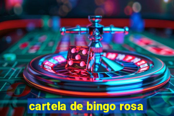 cartela de bingo rosa