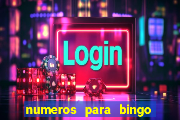 numeros para bingo de 1 a 90