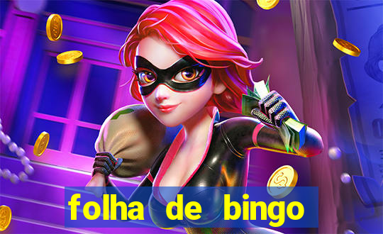 folha de bingo para imprimir