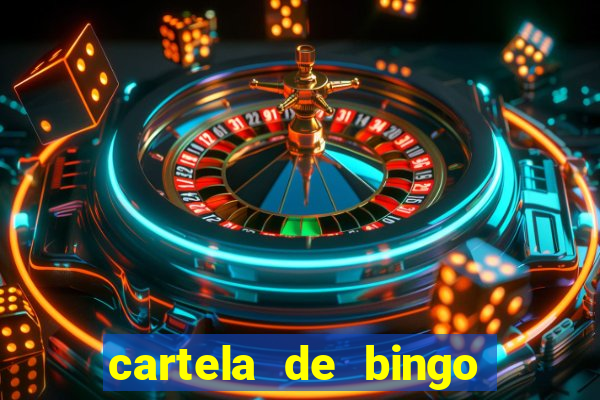 cartela de bingo cha de bebe