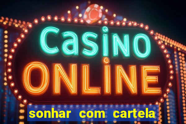 sonhar com cartela de bingo